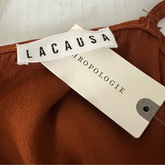 NWT Anthropologie LACAUSA V-Neck Tie-Back Camisole Minimalist Romantic SZ Medium - Picture 10 of 13